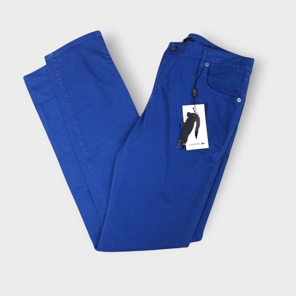 Lacoste, Nuit Royal Blue, Slim Fit, Low Rise Waist, Soft Jeans, Size 34, NWT - Picture 2 of 10